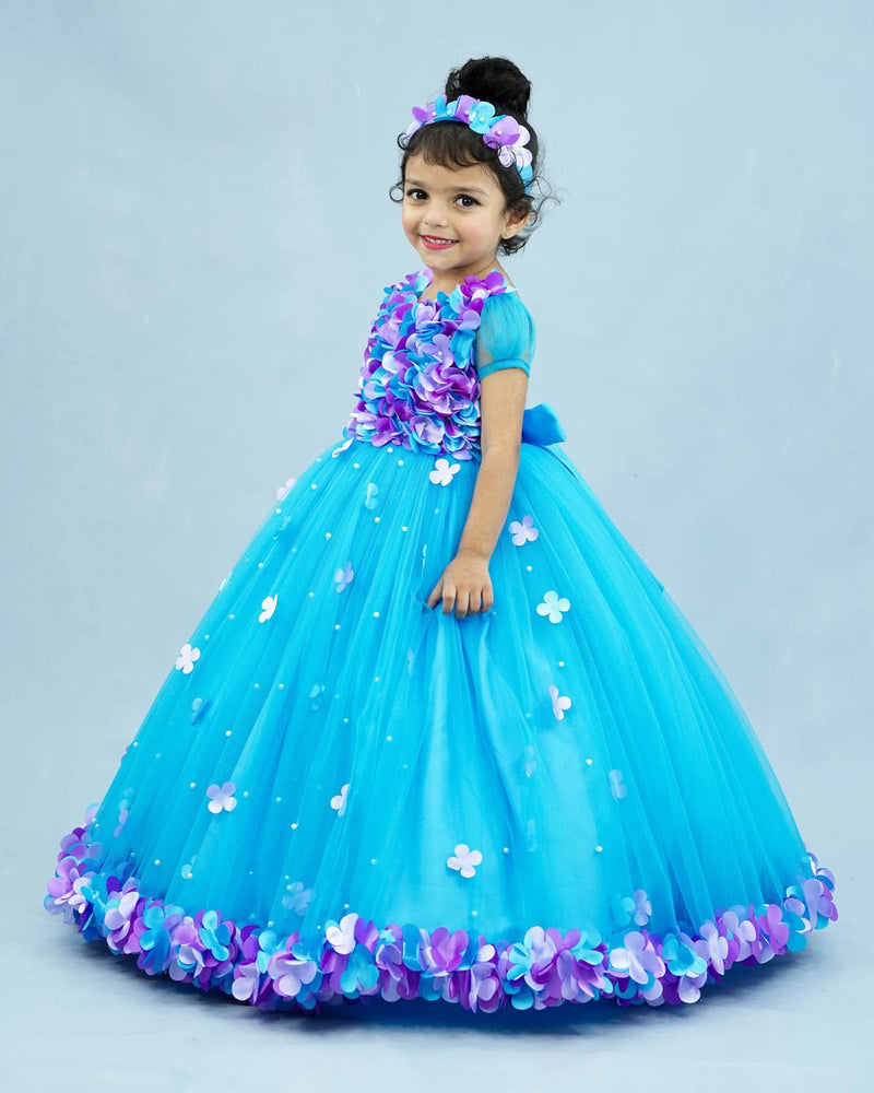 Amazon.com: Royal Blue Princess Kids Prom Ball Gowns Puffy Tulle Child  Pageant Flower Girls Dresses: Clothing, Shoes & Jewelry